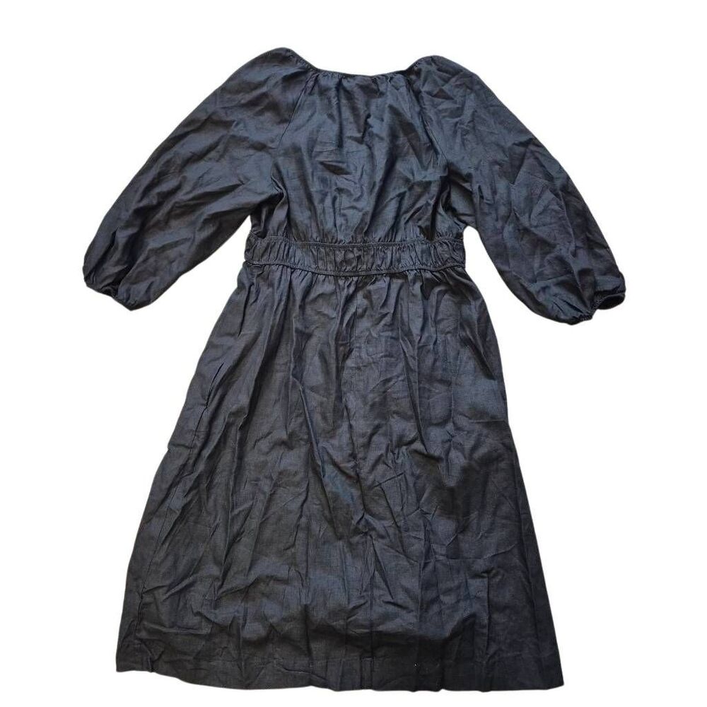 NWT Universal Thread Black Tie-Front Midi Dress Size L Lyocell Rayon - Picture 3 of 12